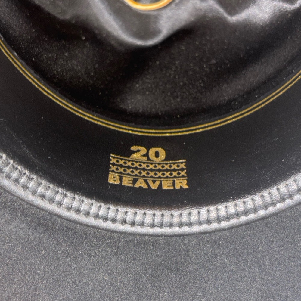 Resistol Black gold 20X Beaver Self-Conforming Cowboy Hat, Size 6 1/2 Black - Picture 7 of 11